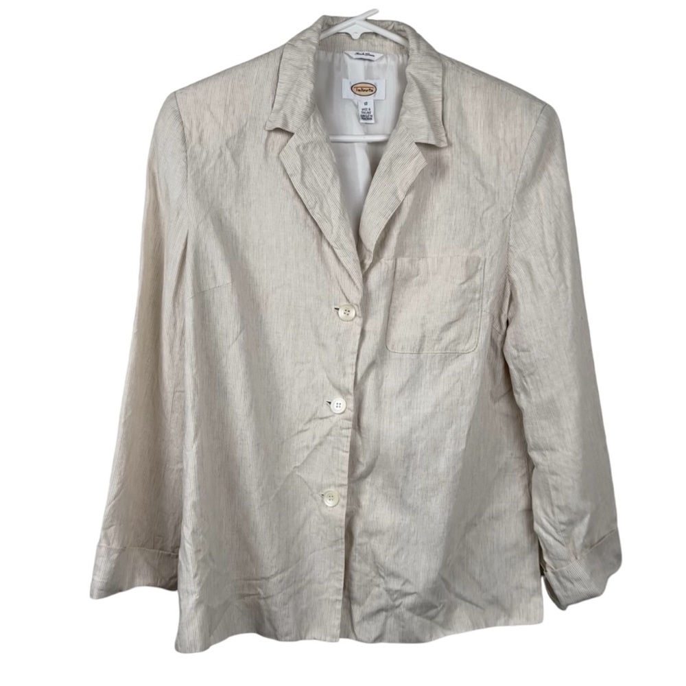 Talbots Cream Irish Linen Blazer Size 12
